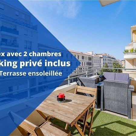 La Joliette; Duplex 2 Chambres, Parking Inclus+ Terrasse+ Ascenseur Marseille Ngoại thất bức ảnh