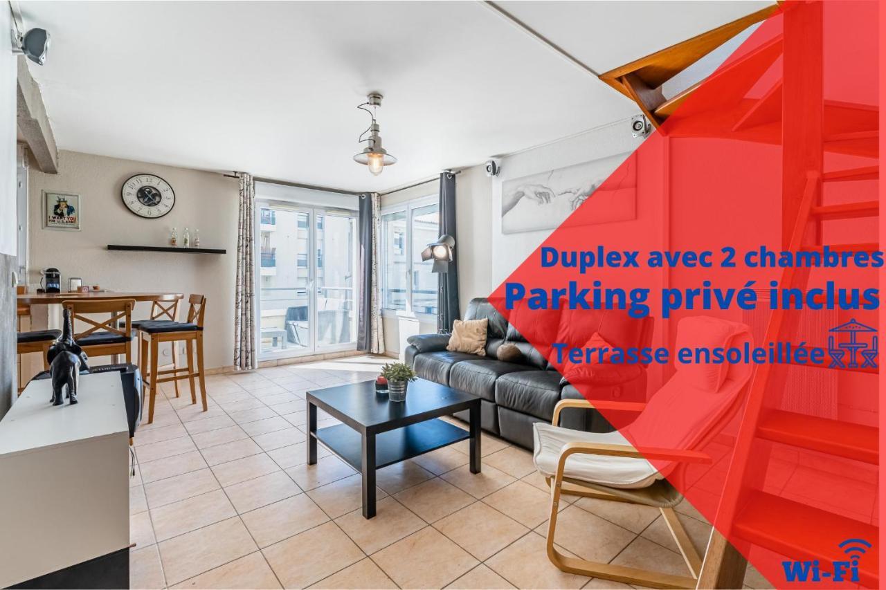 La Joliette; Duplex 2 Chambres, Parking Inclus+ Terrasse+ Ascenseur Marseille Ngoại thất bức ảnh